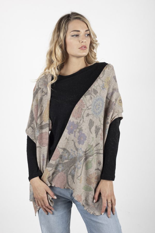Art Sciarpa Stampata misto WS disegno floreale/01 — sciarpa in misto cashmere — Goia Roberto