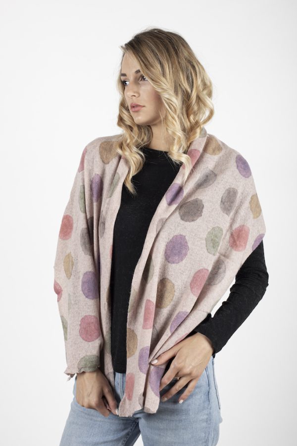 Art Sciarpa Stampata misto WS disegno Palline — sciarpa in misto cashmere — Goia Roberto