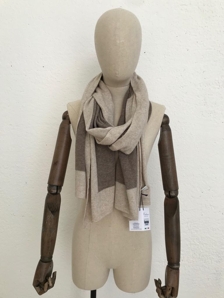 Art stola bordata misto cashmere