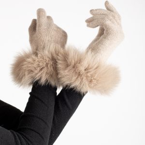 Guanto Donna con bordatura volpe