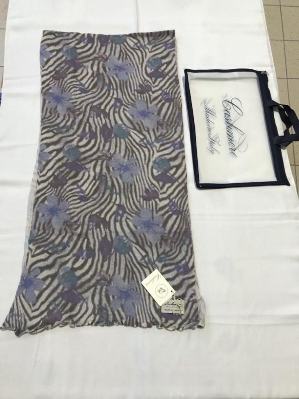 Art Sciarpa Stampata misto WS disegno Zebrata — sciarpa in misto cashmere — Goia Roberto