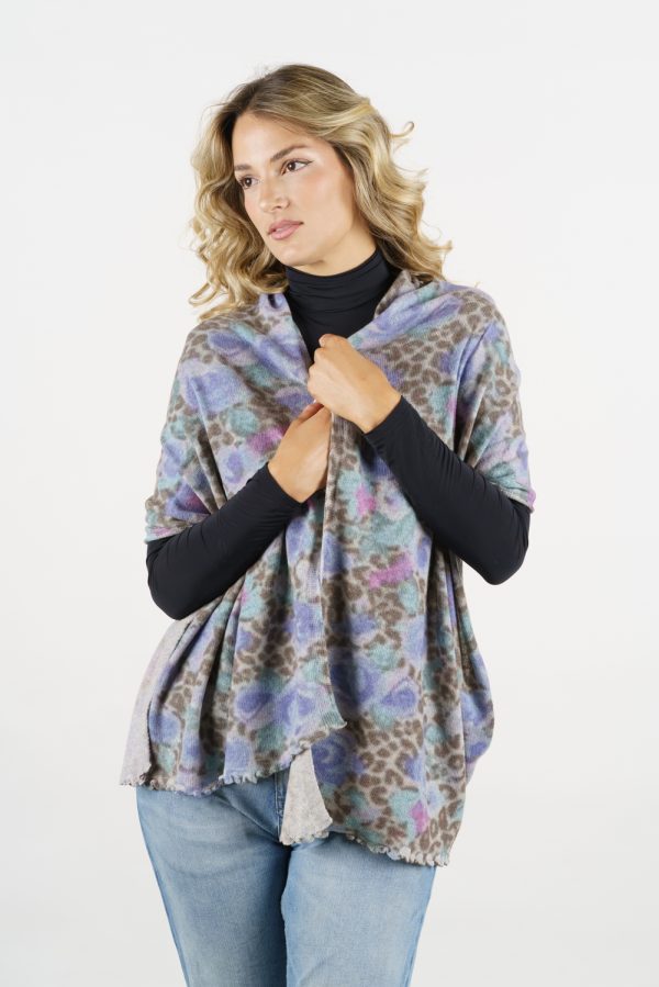 SCIARPA ALESSIA disegno MIRTILLO — sciarpa in misto cashmere — Goia Roberto